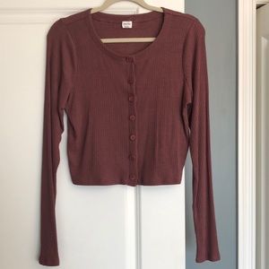 Ladies Wilfred Free Rose Colour Button Sweater